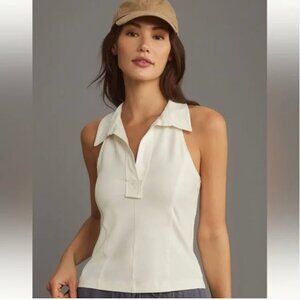 NWT Anthropologie | Pilcro | White Reworked V-Neck Halter Top, XL